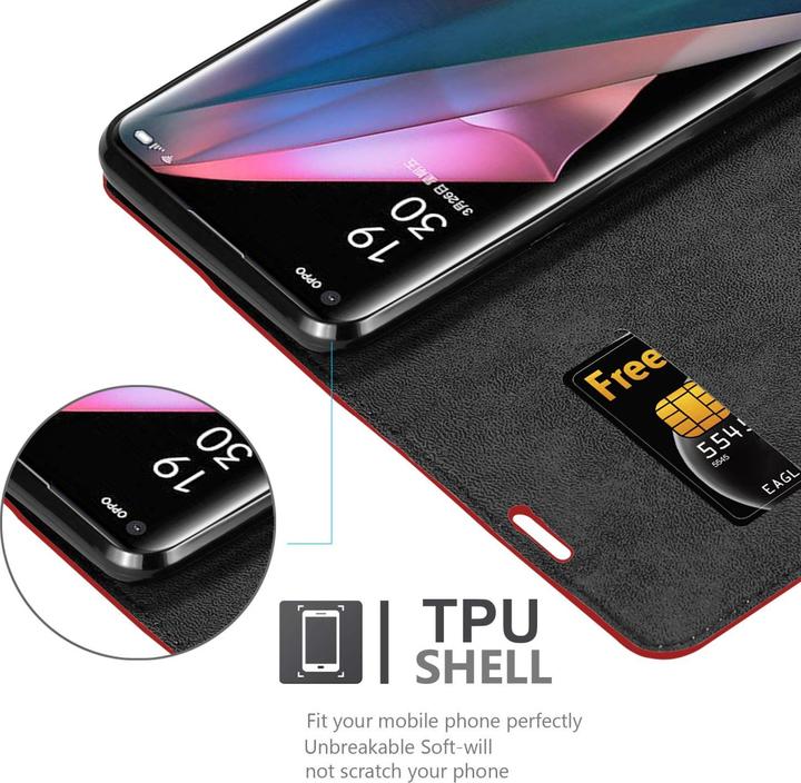 Productafbeelding Cadorabo Boek Invis. Magnetisch deksel (Oppo Find X3 Pro)
