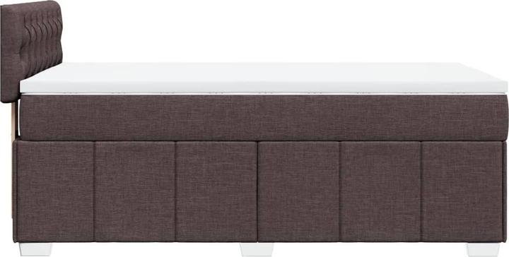 Immagine prodotto VidaXL Letto a molle Letto imbottito Letto con materasso marrone scuro 90x200cm in tessuto (90 x 200 cm)