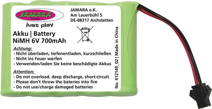 Immagine prodotto Jamara Batteria Derago (6 V, 700 mAh)