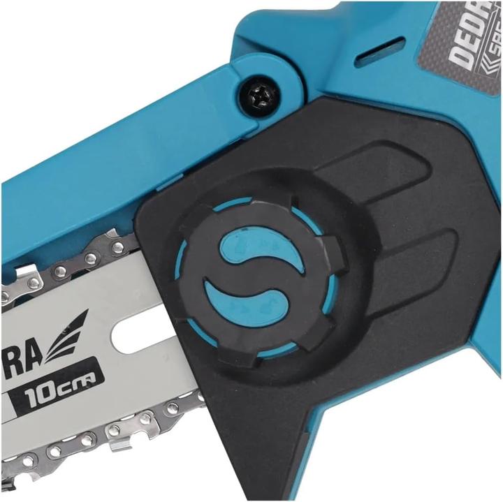Produktbild Dedra Mini Akku-Kettensäge 18V, 4" Führungsstange SAS+ALLE DED7099 (Akku Kettensäge)