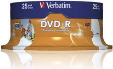 Produktbild Verbatim DVD-R, 16x, 4.7GB, 25er Spindel (25 x)