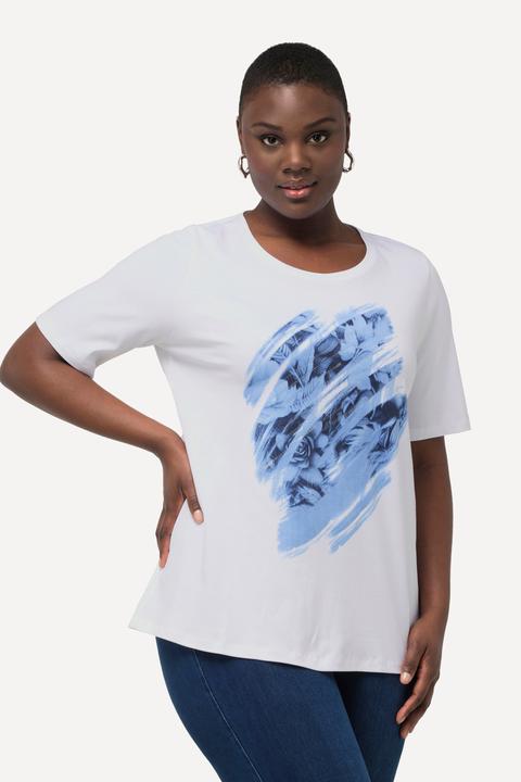Produktbild Ulla Popken T-Shirt, Pailletten, Pima Cotton, Rundhals, Halbarm (46, 48)
