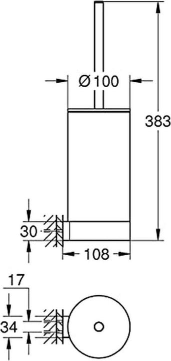 Produktbild Grohe WC-Bürstengarnitur Selection nickel gebürstet 41076EN0