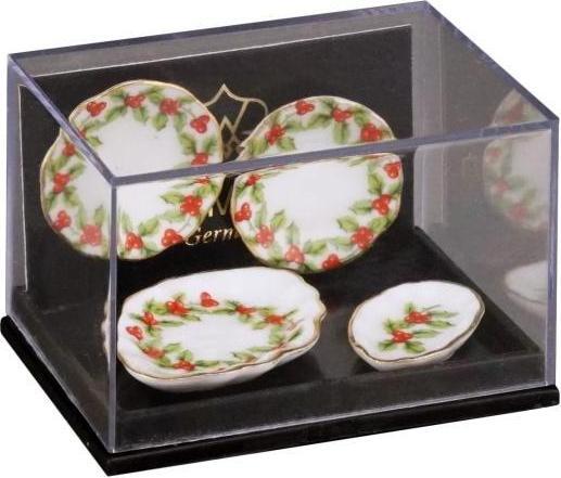 Actual product image Reutter 001.546/5 - Miniature, 2 place settings "Mistletoe