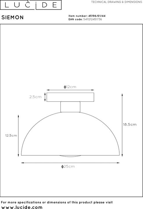 Image du produit Lucide Siemon (E27)