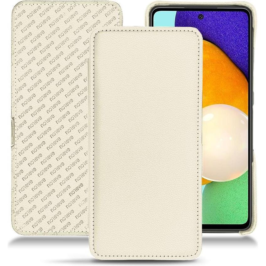 Noreve Lederschutzhülle horizontal (Samsung Galaxy A52), Smartphone Hülle, Weiss