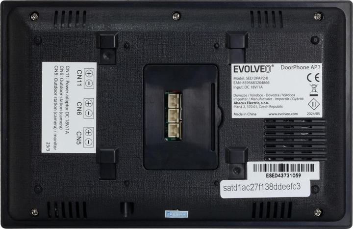 Actual product image Evolveo DoorPhone AP1-2 black / Wired video door intercom with application (App, Cable)