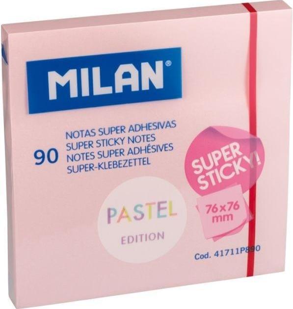 Selbstklebende Notizzettel 76x76/90K rosa MAILAND (76 x 76 mm)