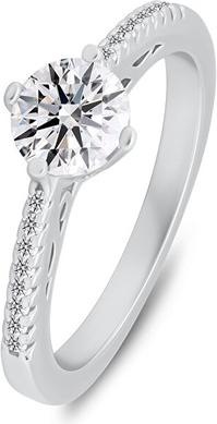 Image du produit Brilio Silver - Beautiful silver ring with zircons RI134W - Circuit: 56 mm (56)