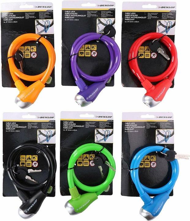 Actual product image Dunlop Cable lock 12x650mm (assorted)
