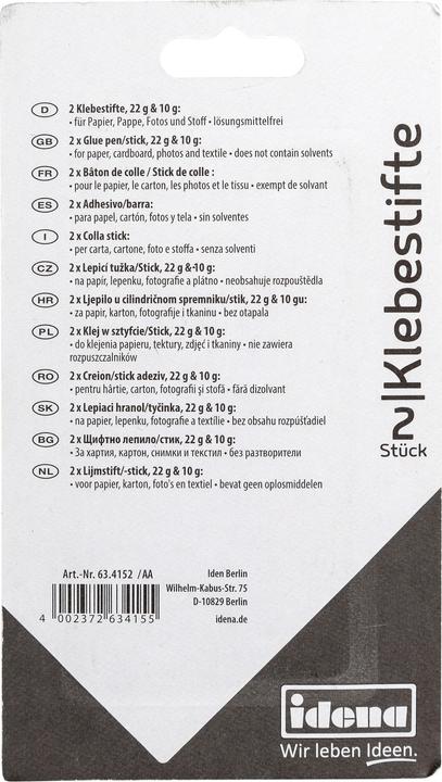 Image du produit Idena Bâton de colle bonus pack de 1x 10g + 22g