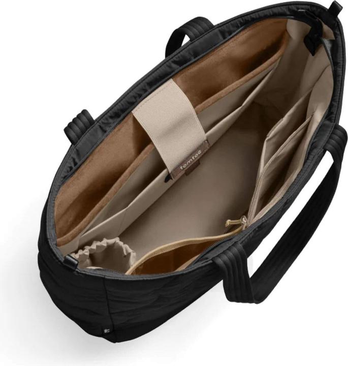 Actual product image tomtoc Terra-T38 Puffy Laptop Tote Bag, 17.5L, black (17.50 l)