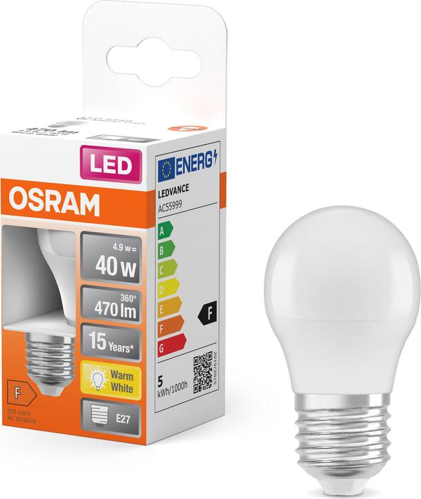 Image du produit Osram Star Classic P (E27, 40 W, 470 lm, 1 x, F)
