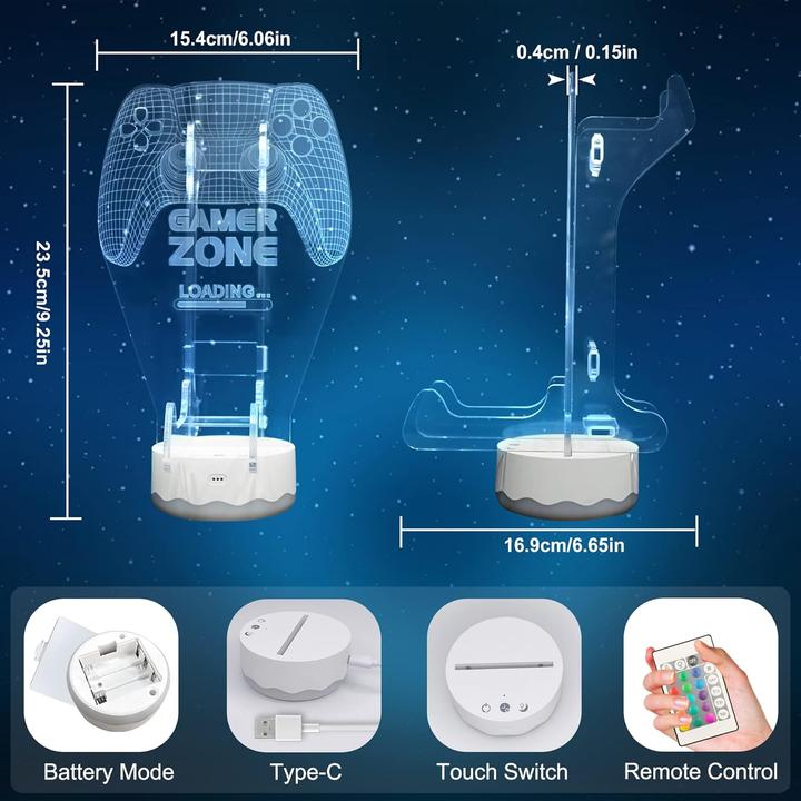 Actual product image YuanDian Leuchtender Kopfhörer- und Controller-Halter