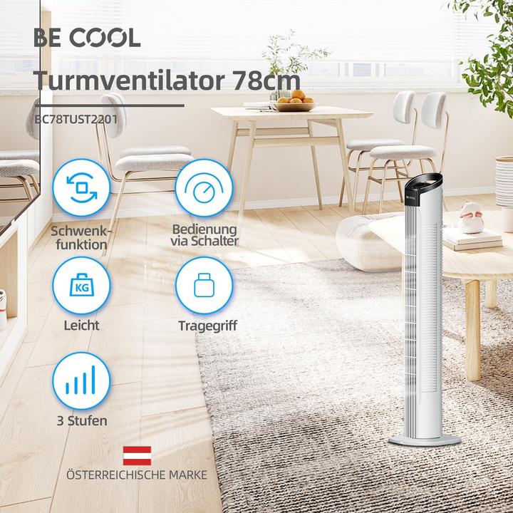 Actual product image Be Cool BC78TUST2201 Tower fan 78cm