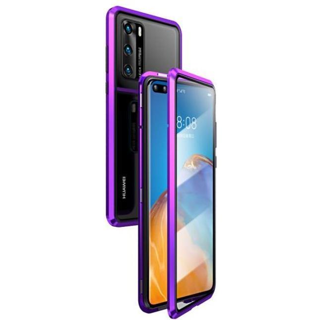 MU Classic 360 Grad Hülle mit Magnet-Technologie (Huawei P40), Smartphone Hülle, Violett