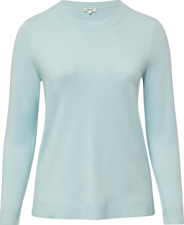 Produktbild s.Oliver Strickpullover Strickpullover aus Viskosemix mit Rippbündchen (50)