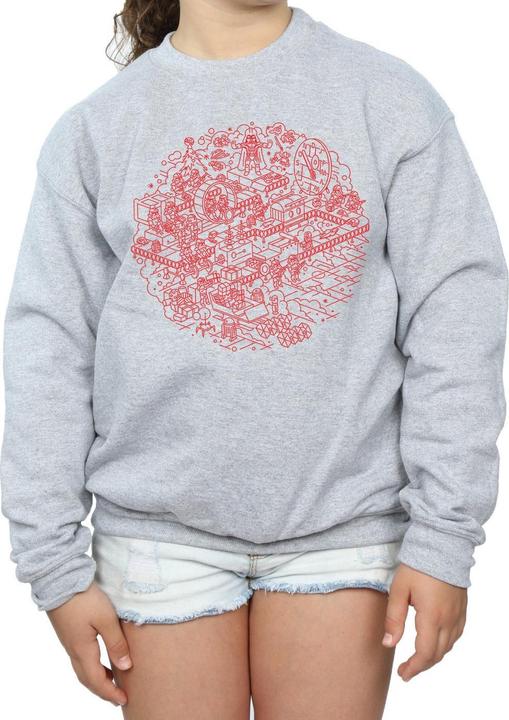 Produktbild Star Wars Christmas Death Star Sweatshirt Mädchen (152, 158)