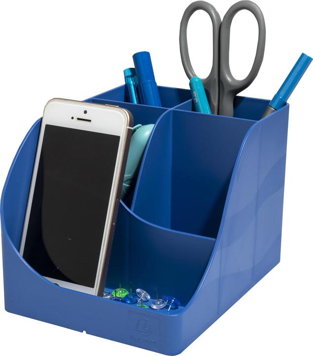 Image du produit Exacompta Pochette multi-usages Pen Wave, 4 compartiments, bleu