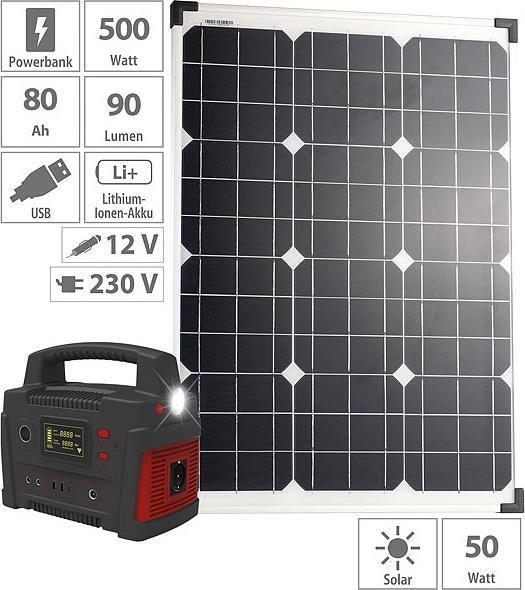 Produktbild Revolt Powerbank & Solar-Konverter (420 Wh, 4 kg)