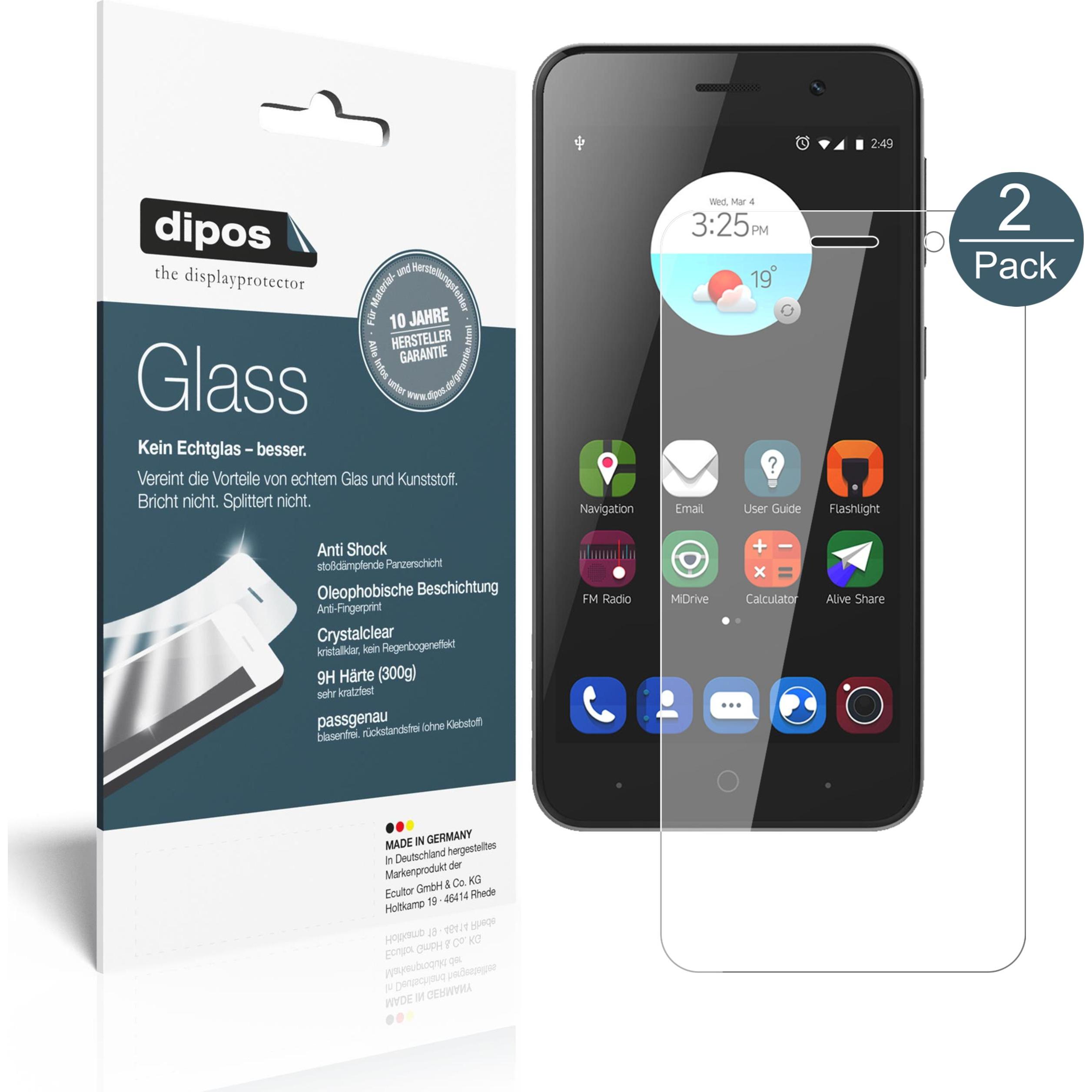 Dipos Displayschutz Anti-Shock (1 Stück, ZTE Blade A520), Smartphone Schutzfolie, Transparent