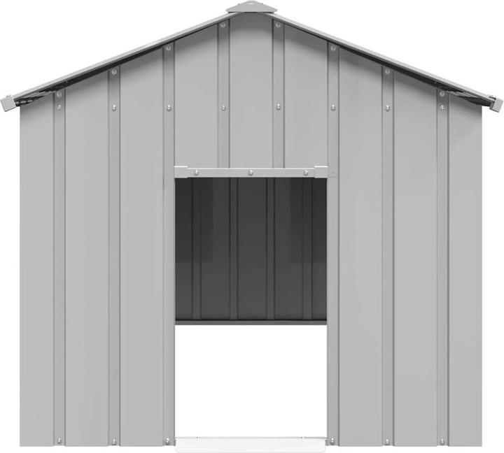 Actual product image vidaXL Dog kennel with roof 113x153x101 cm Galvanised steel (Dog house)