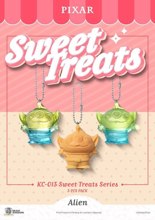 Actual product image Beast Kingdom Pixar Sweet Treats Series key ring 3-pack 4 cm
