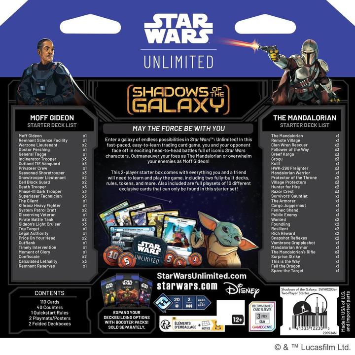 Image du produit FFG Star Wars : Unlimited Shadows of the Galaxy (Démarreur à deux joueurs) (Anglais)
