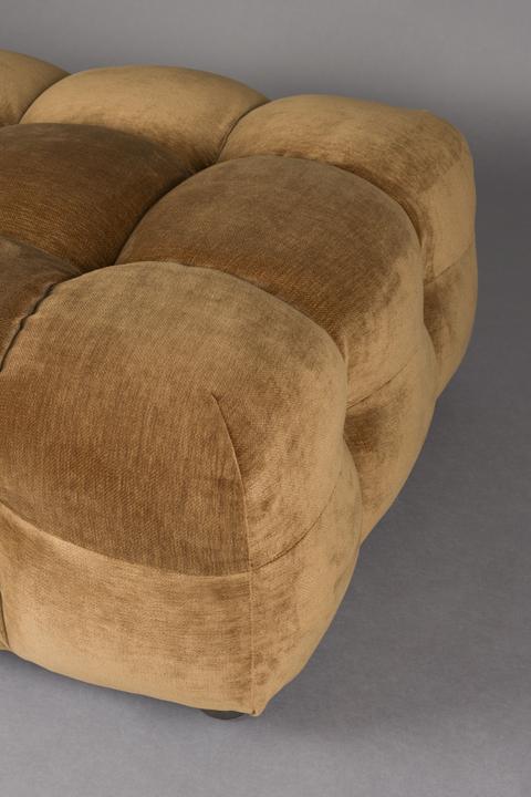 Produktbild Dutchbone Hocker Hackman Velours Cognac