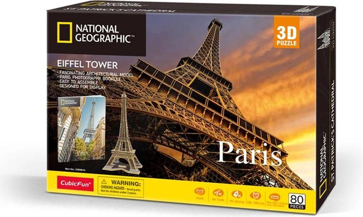 Productafbeelding Cubicfun 3D Puzzle Eiffelturm 80 Teile (80 onderdelen)