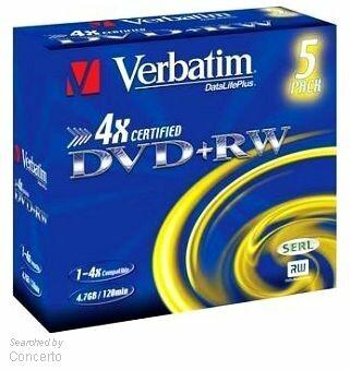 Productafbeelding Verbatim Dvd+Rw (5x)