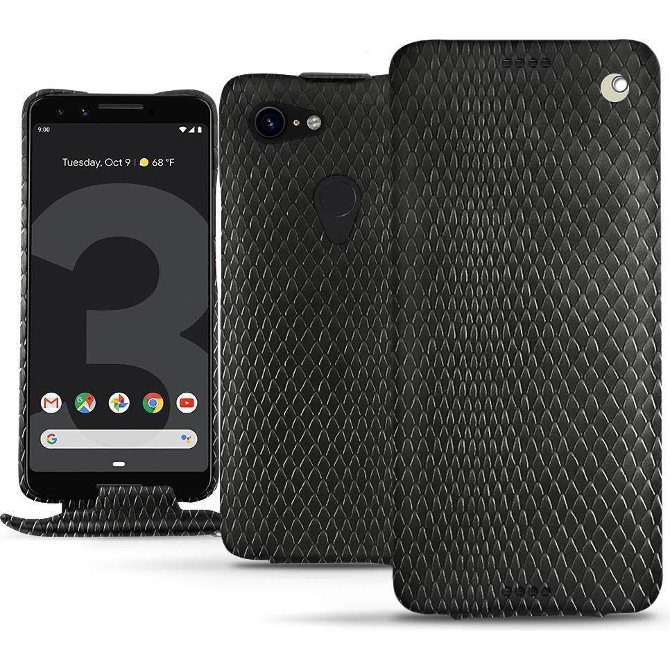 Noreve Lederschutzhülle vertikal (Google Pixel 3), Smartphone Hülle, Schwarz