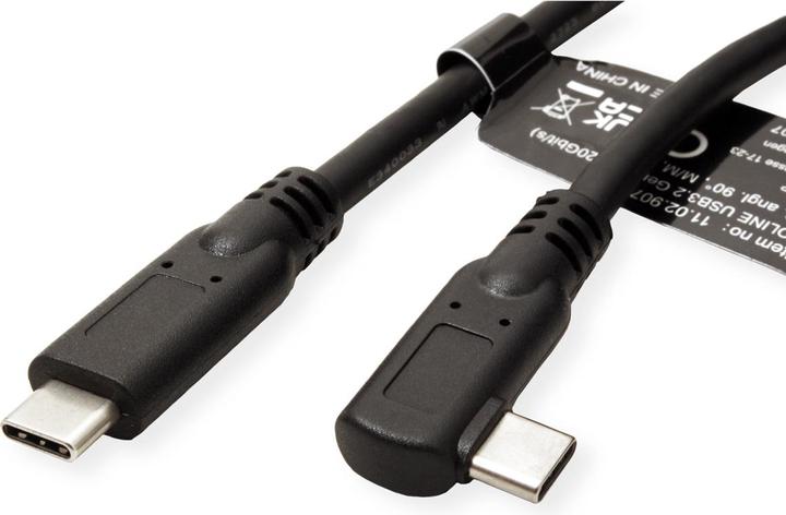 Produktbild Roline USB C — USB C (1 m, USB 3.2 Gen 2x2, 100 W)