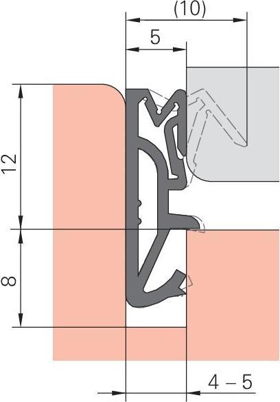 Produktbild Roto DEVENTER Dichtprofil DS 112a,Silikon,50.000mm,weiss