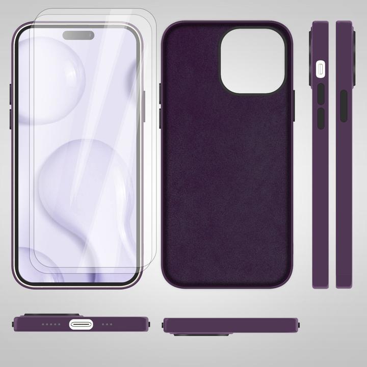 Produktbild Nalia Liquid Silikon Hülle mit MagSafe Funktion & 2x Display Schutzglas (Apple iPhone 14 Pro)