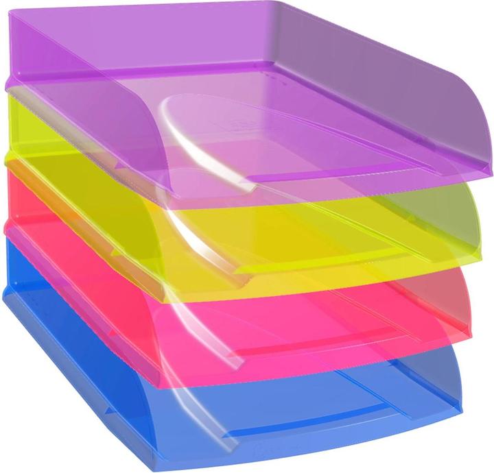 Produktbild Exacompta Set mit 4 Briefablagen Combo Styli, Kollektion Crystal (A4)