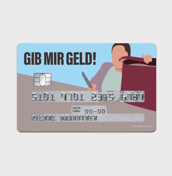 Image du produit SwissMeme Donnez-moi de l'argent! Autocollants pour cartes de crédit