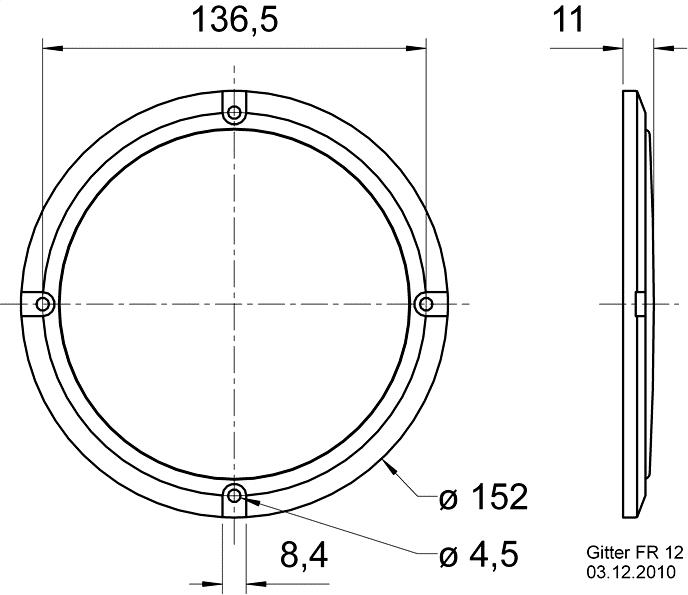 Productafbeelding Visaton Luidsprekerdeksel ø152mm
