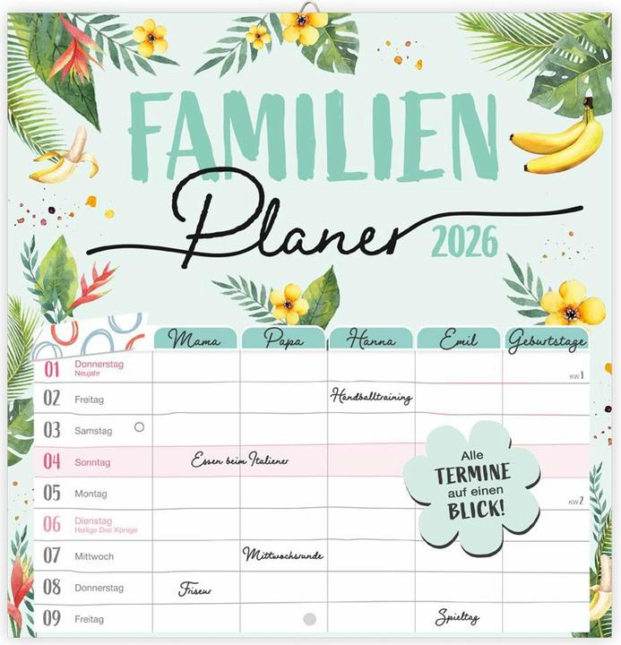 Actual product image Brochure calendarFamily planner2026