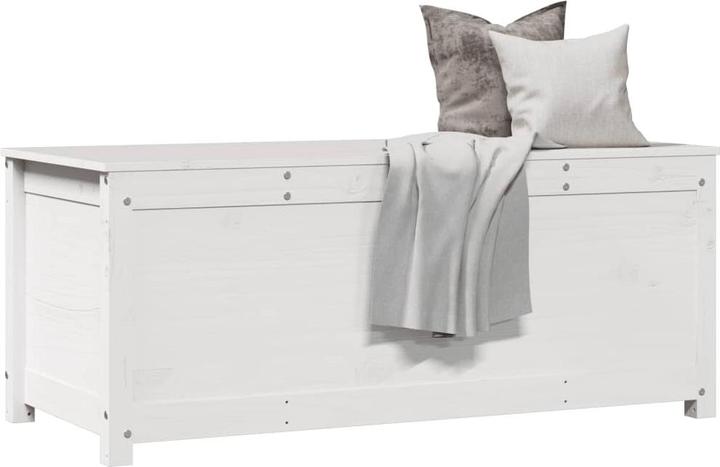 Actual product image vidaXL Truhe Weiss 110x50x45,5 cm Massivholz Kiefer,Farbe