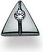 Image du produit Muau Boucles d'oreilles simples en or blanc 750 zirconium 5mm (Or blanc 750/18K)