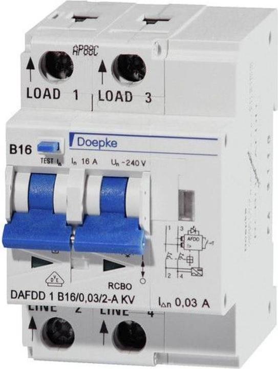 Produktbild Doepke Brandschutzschalter 2pol B16A 30mA DAFDD 1 B16/0,03/2-A FI/LS 0996130