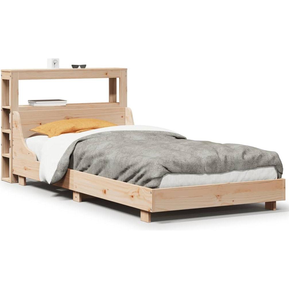 VidaXL, Bett, Massivholzbett Holzbett Bett Einzelbett mit Kopfteil 90x200cm Kiefer (90 x 200 cm)