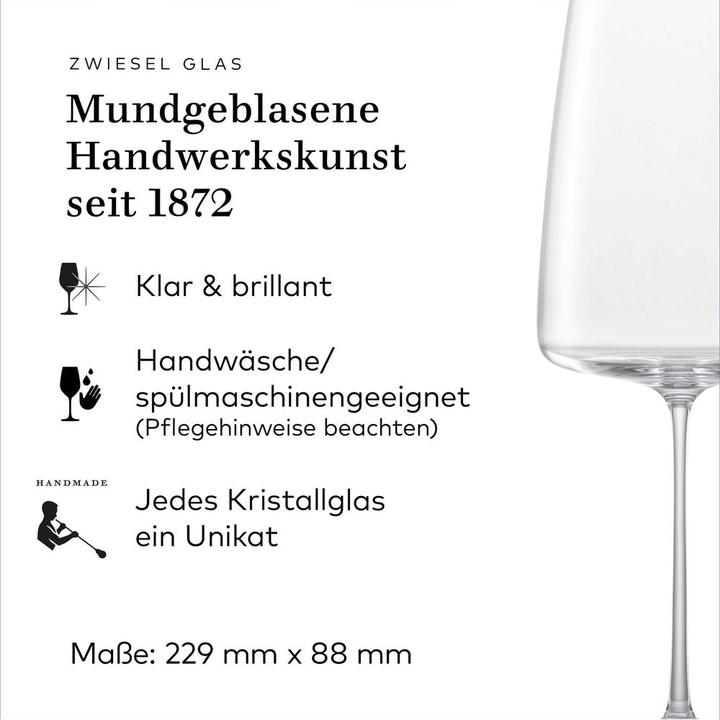 Produktbild Zwiesel Weinglas Simplify 1 (55.50 cl, 2 Gläser, Weissweingläser)