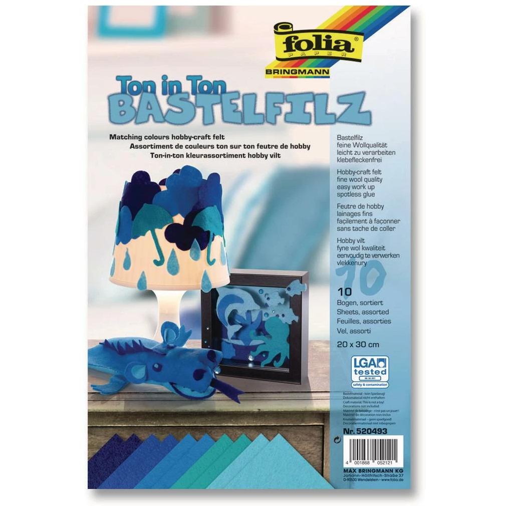 Folia Argilla di feltro artigianale in blu argilla