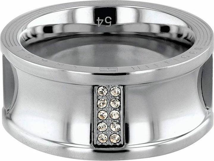 Produktbild Tommy Hilfiger Luxury steel ring with crystals TH2780034 - Circuit: 56 mm (16)