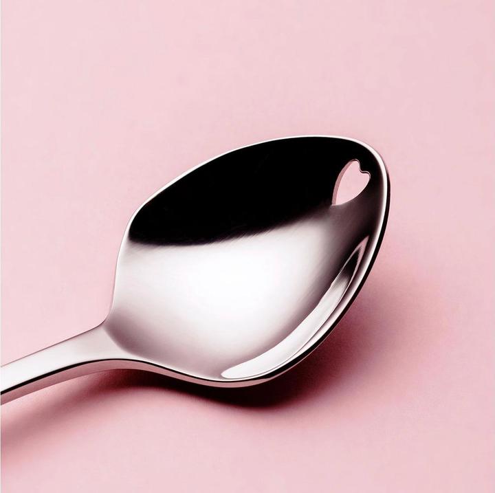 Actual product image Sola Glaze Spoon Set with Heart (6 Piece, Scoops)
