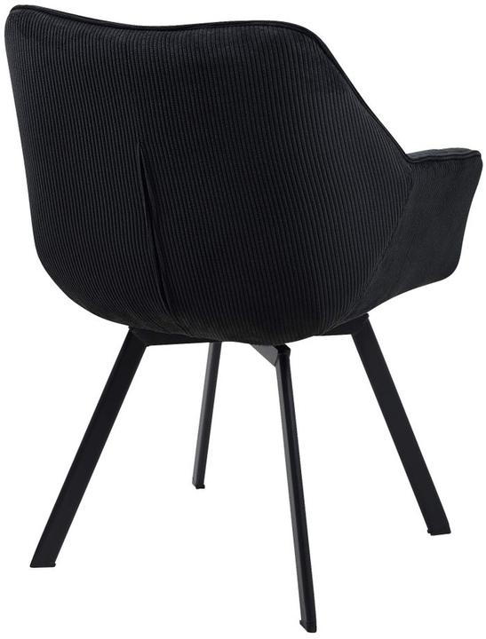 Produktbild Swisshandel24 Esszimmerstuhl Jordi Cord, schwarz