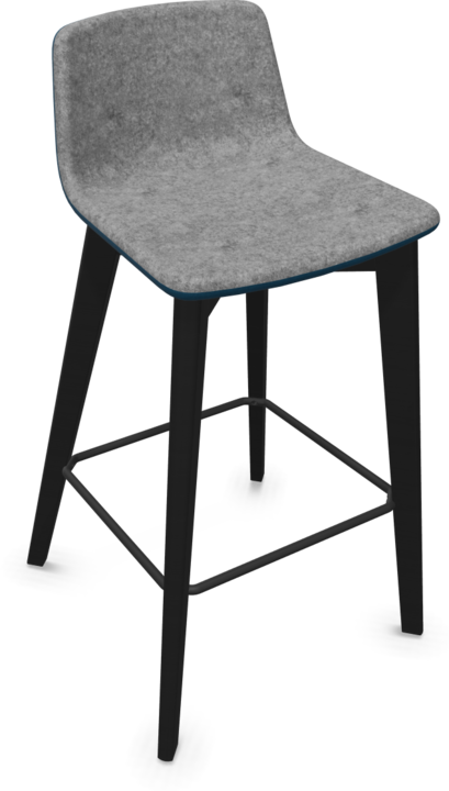 Grey melange, Ash stained black