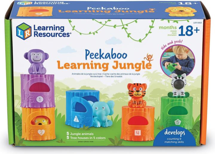 Learning Resources - Zählen und Sortieren lernen - Spielset mit den Tieren des Urwalds (LSP6815-SCA) (Deutsch)